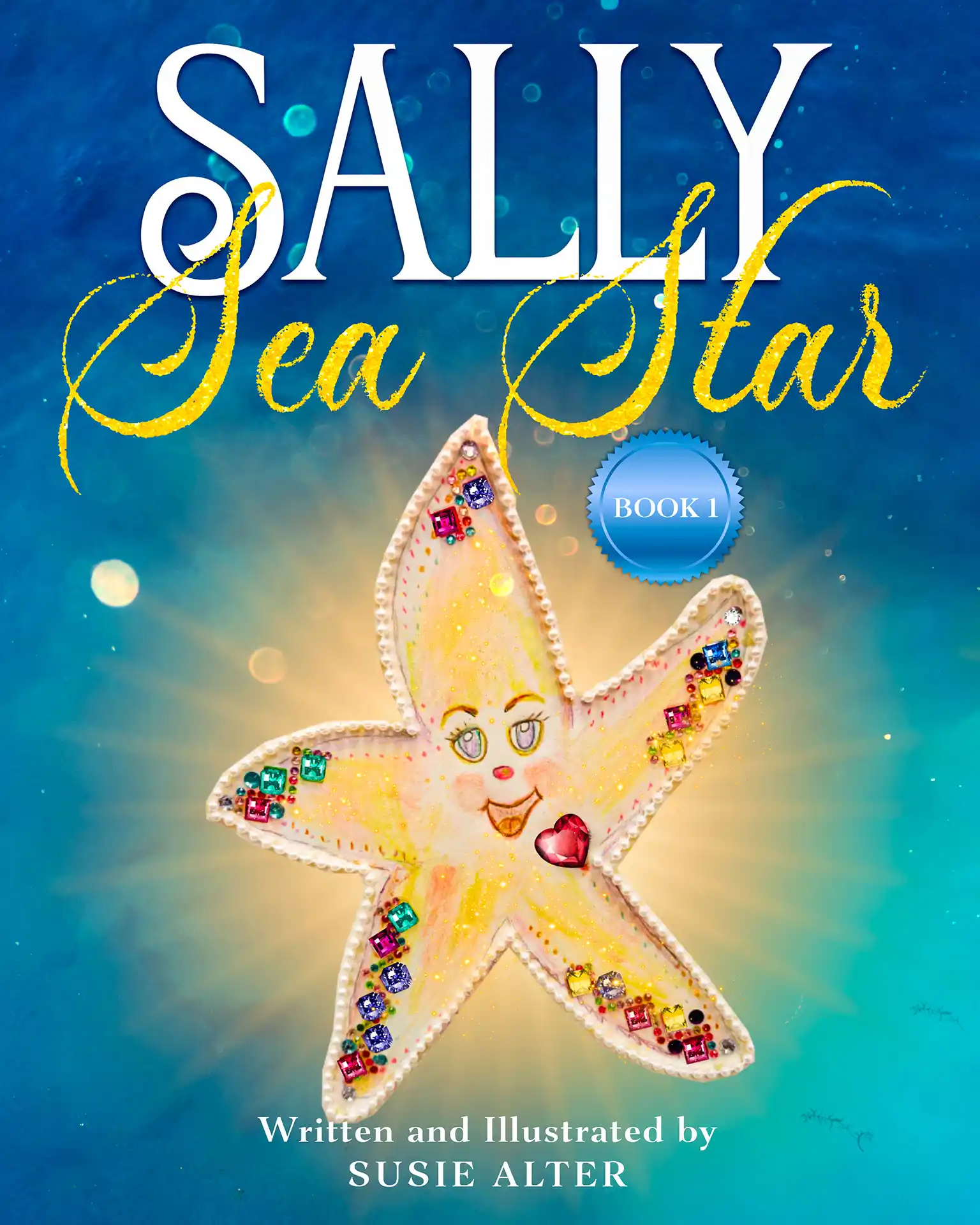 Sally sea star - front cover big title and starfish