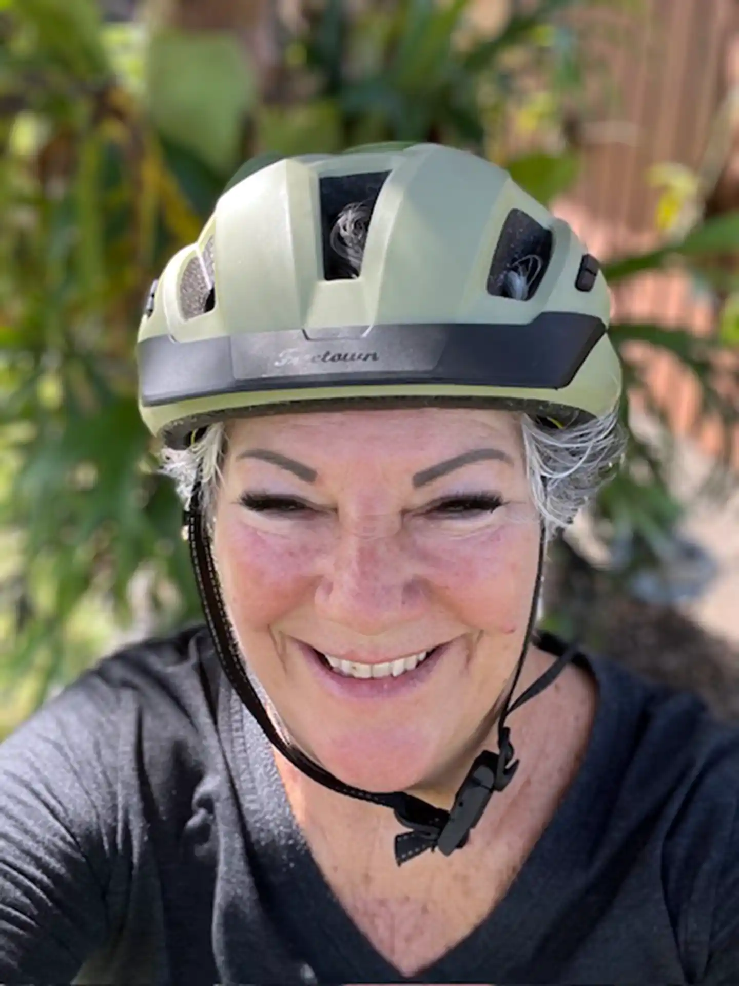 Susie Alter riding her bike